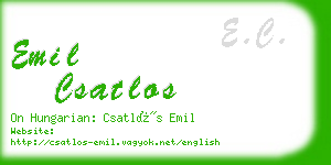 emil csatlos business card